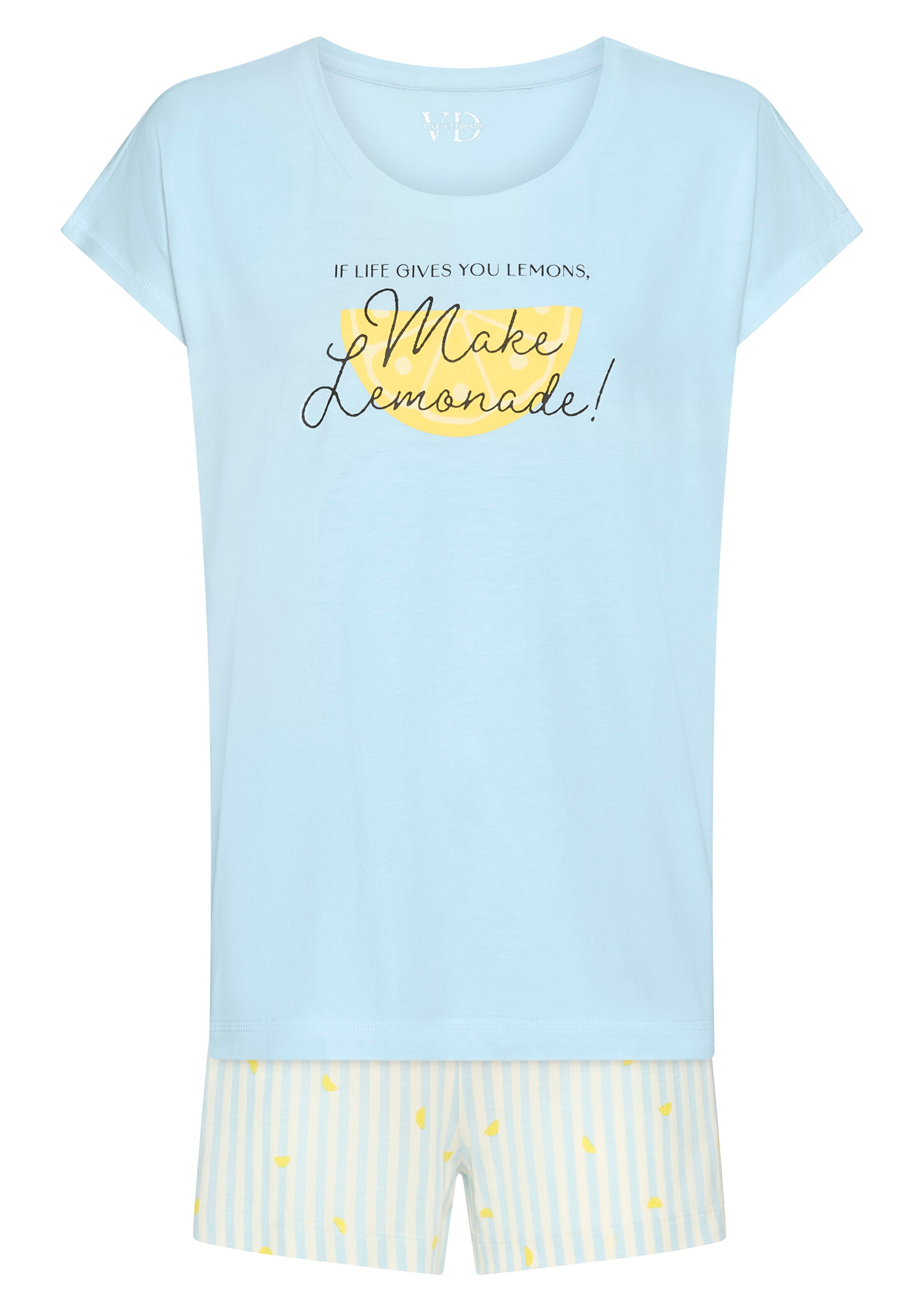 VIVANCE by LASCANA Short Pajama Set in Blue: front