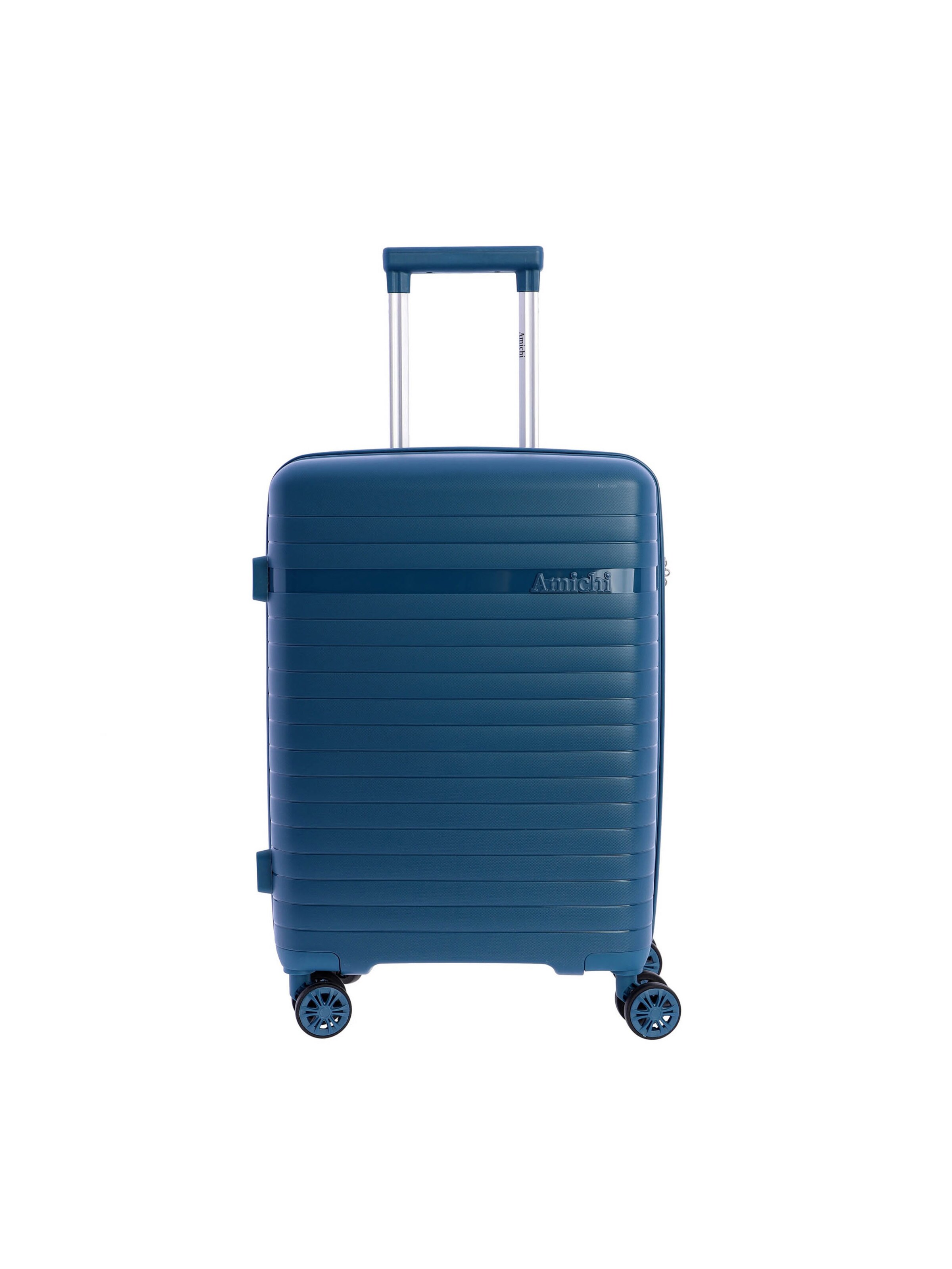 Amichi - Carrito 'AMICHI - Maleta Cabina 55x40x20- Maletas de Viaje - Maletas de Viaje Cabina Apta para Ryannair- Trolley Equipaje para Avion Resistente con 4 Ruedas de 360º y candado TSA' en azul