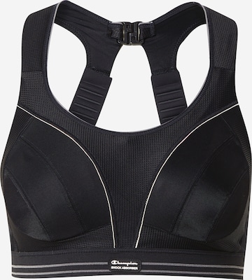 Bustier Soutien-gorge de sport SHOCK ABSORBER en noir : devant