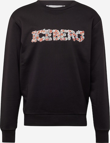 ICEBERG Sweatshirt in Zwart: voorkant