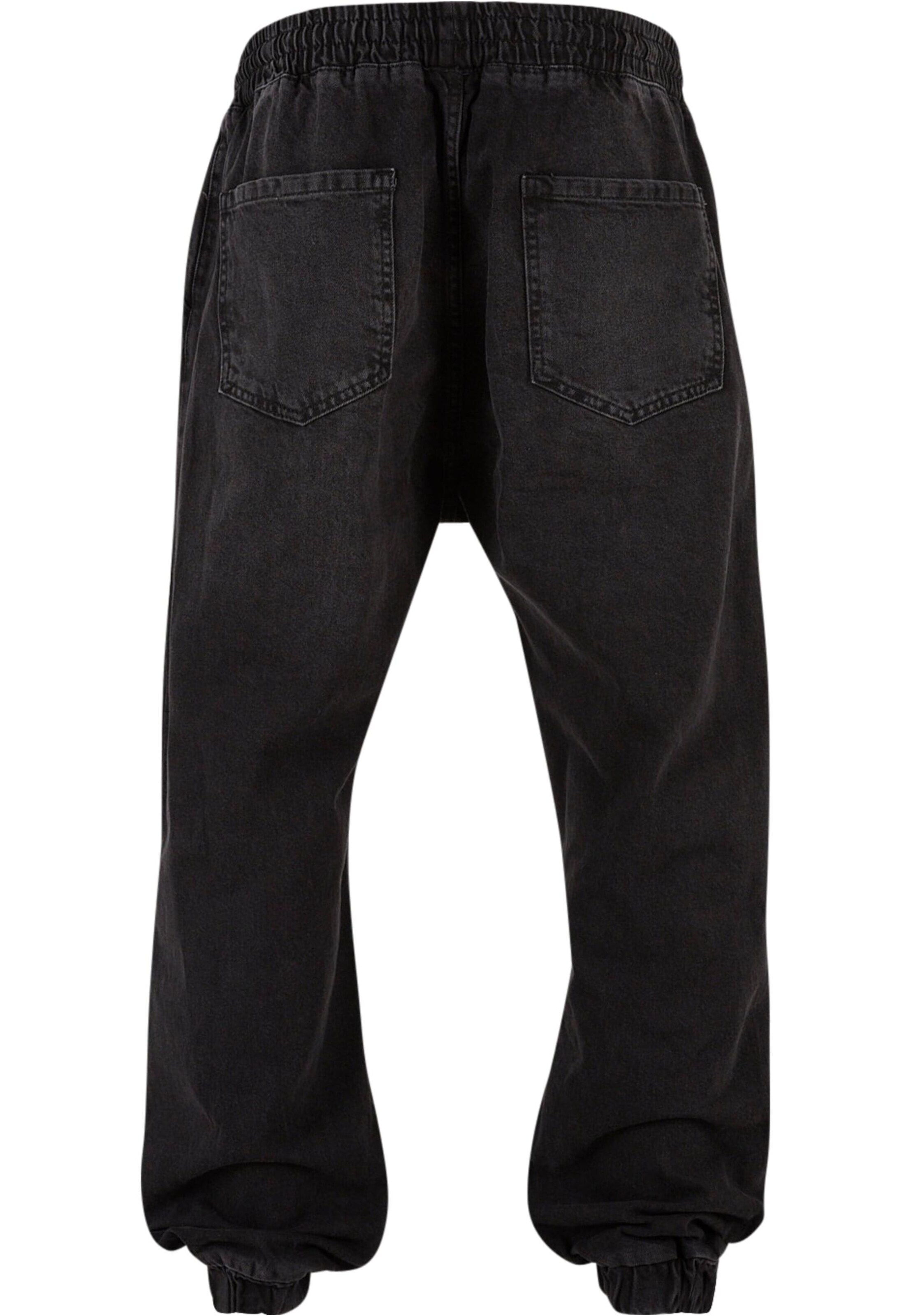 2Y Premium Tapered Jeans in Schwarz