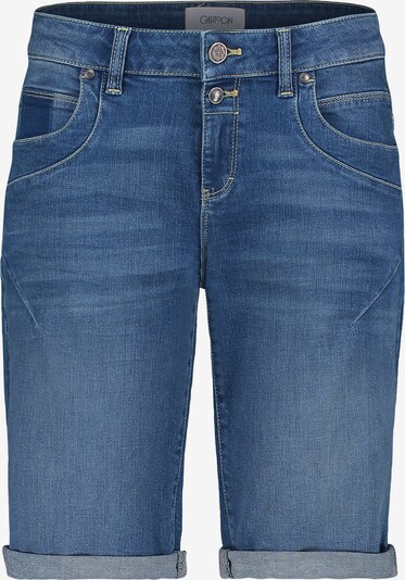 Cartoon Jeans-Shorts mit Stickerei in blau, Produktansicht