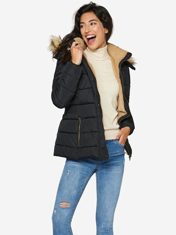 KOROSHI Parka in Schwarz: Vorderseite