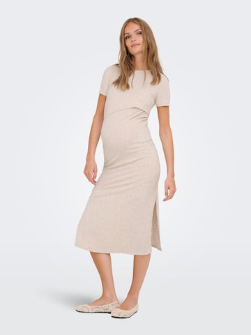 Robe 'OLMDandra' Only Maternity en beige : devant