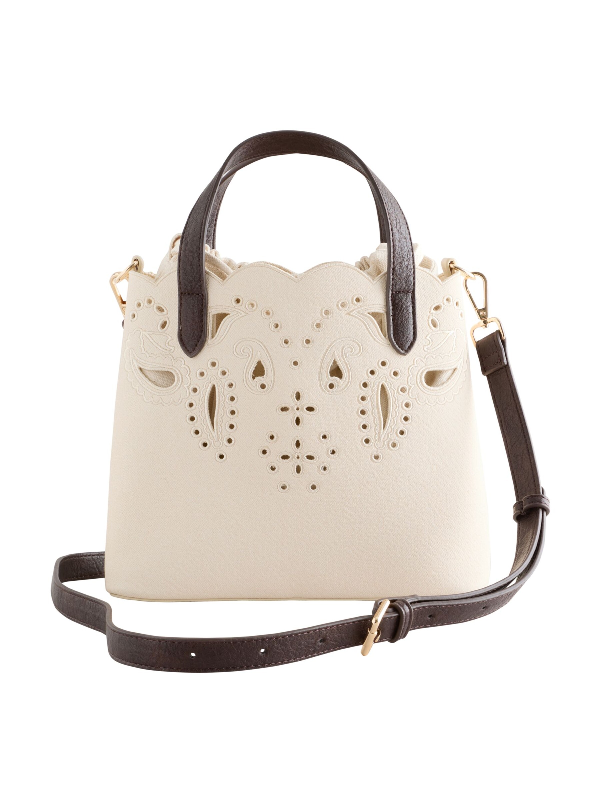 Borsa a sacco Next di colore crema / marrone scuro, Visualizzazione prodotti