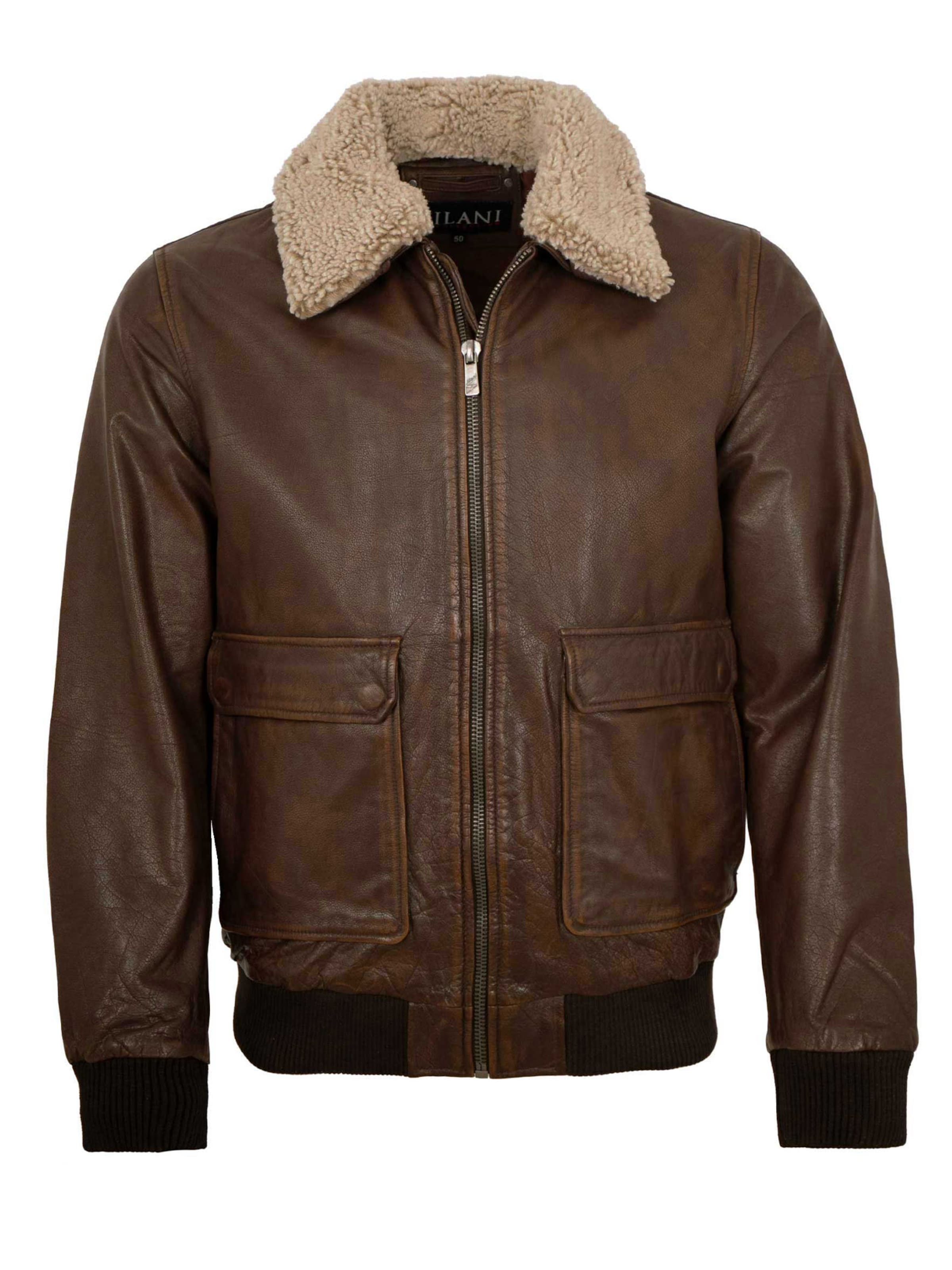 Jilani Between-Season Jacket 'KJ' in Brown: front