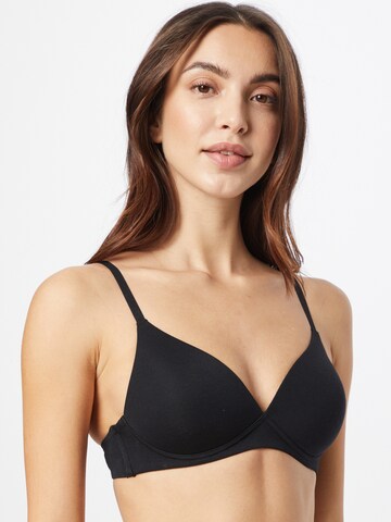 SCHIESSER T-shirt Bra in Black: front