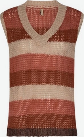 Soyaconcept Knitted Vest in Brown: front