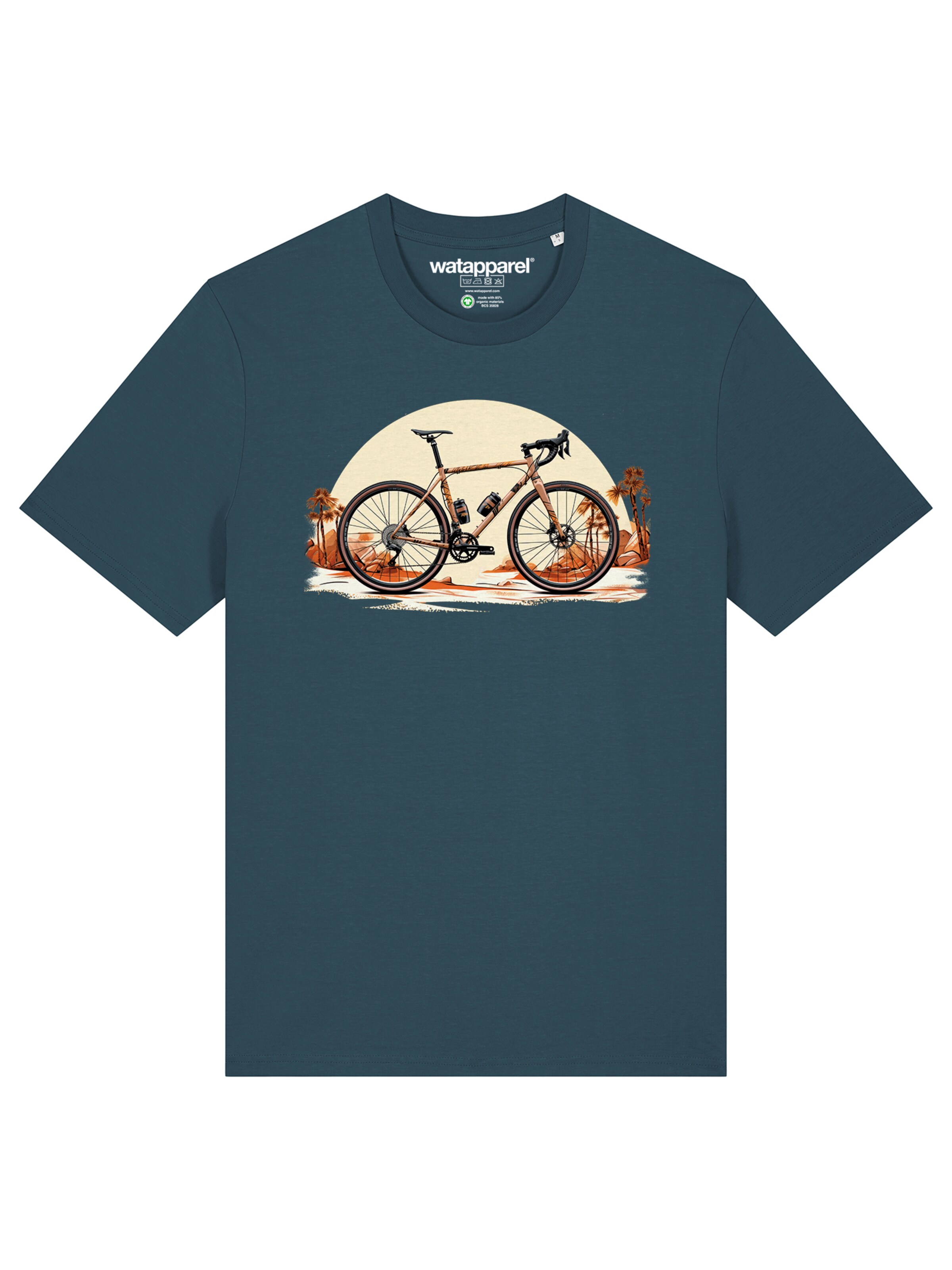 Watapparel Shirt 'Gravelbike' in Groen: voorkant