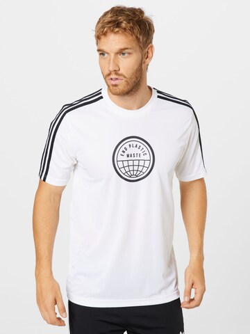 ADIDAS PERFORMANCE Sportshirt in Weiß: predná strana