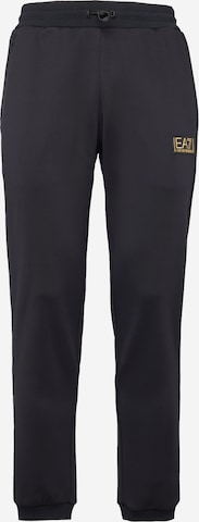 EA7 Emporio Armani Tapered Pants in Black: front