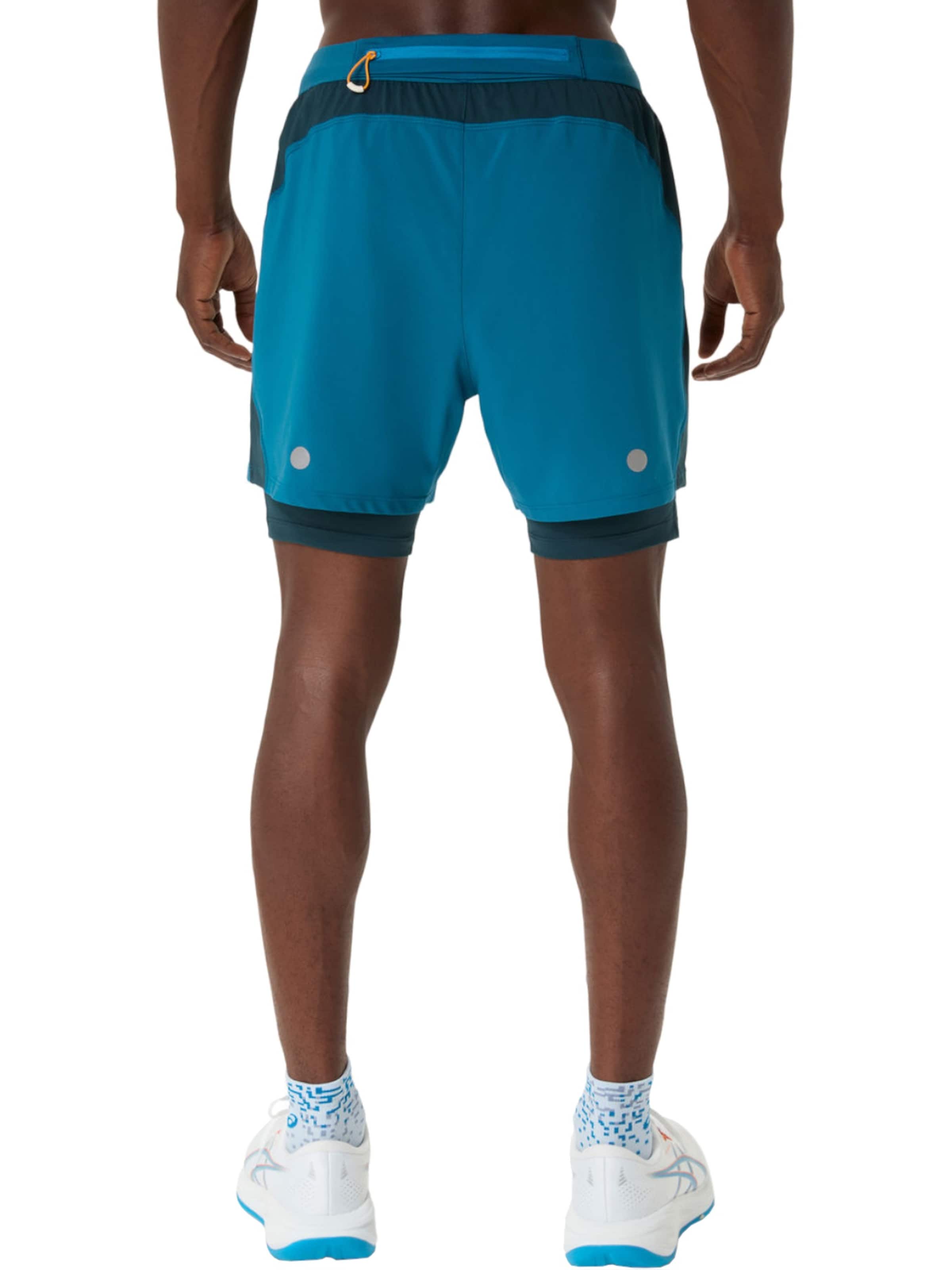 ASICS Regular Sports trousers 'ASICS Road 2N1 5IN Short' in Blue