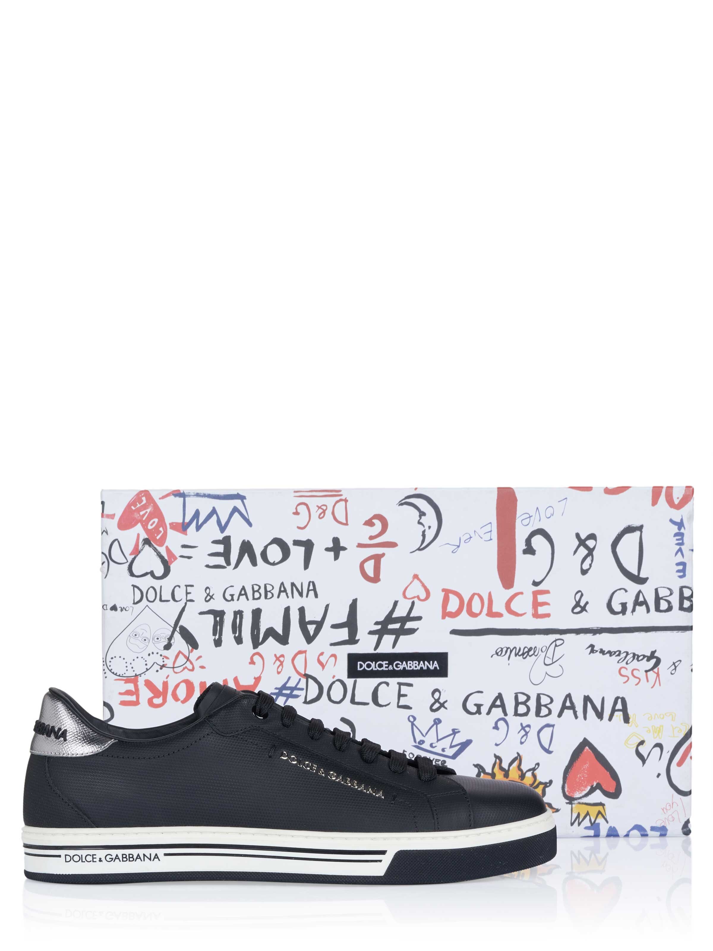 DOLCE & GABBANA Låg sneaker 'Dolce & Gabbana Sneaker' i svart