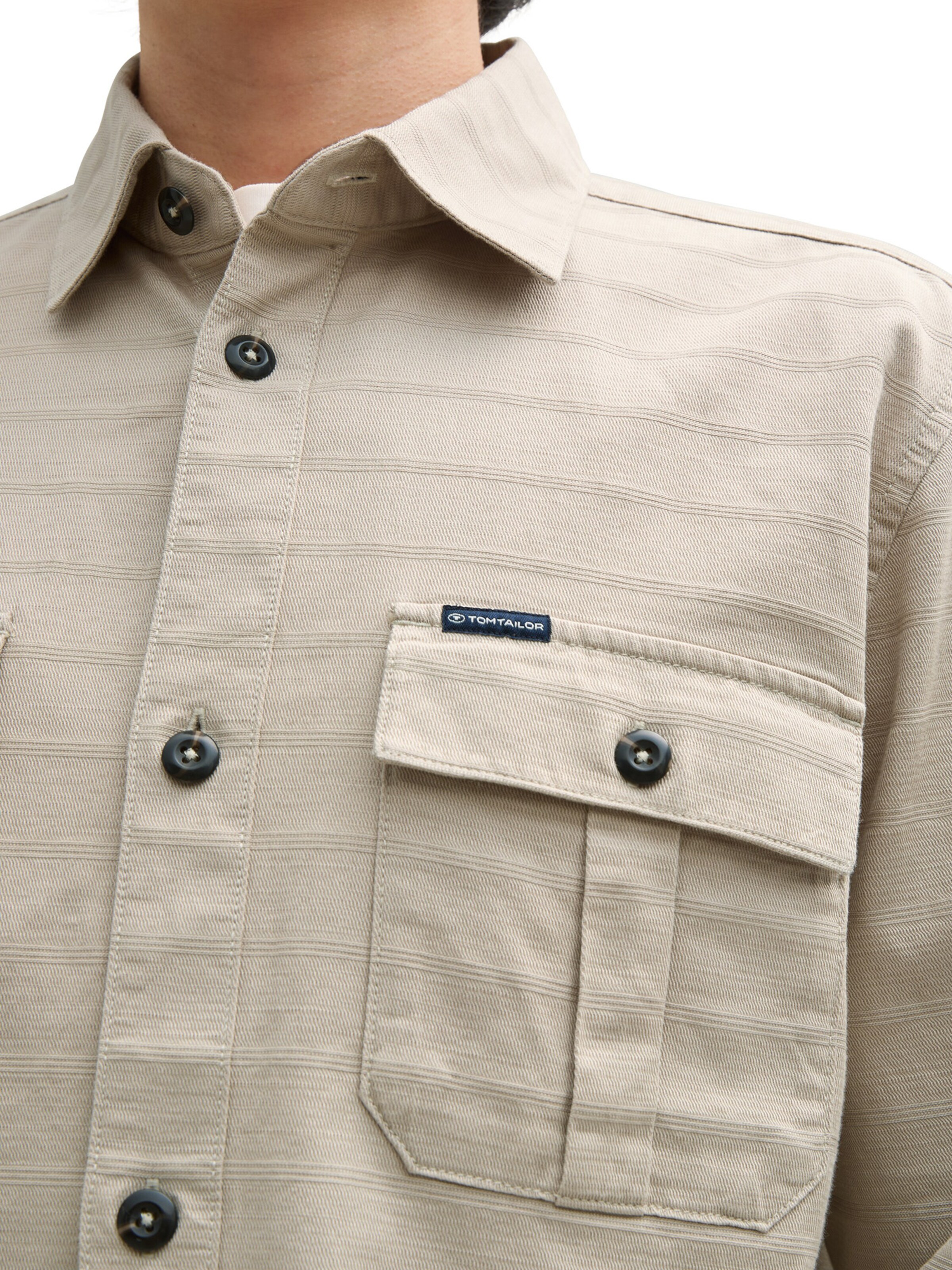 bēšs TOM TAILOR Komforta piegriezums Krekls