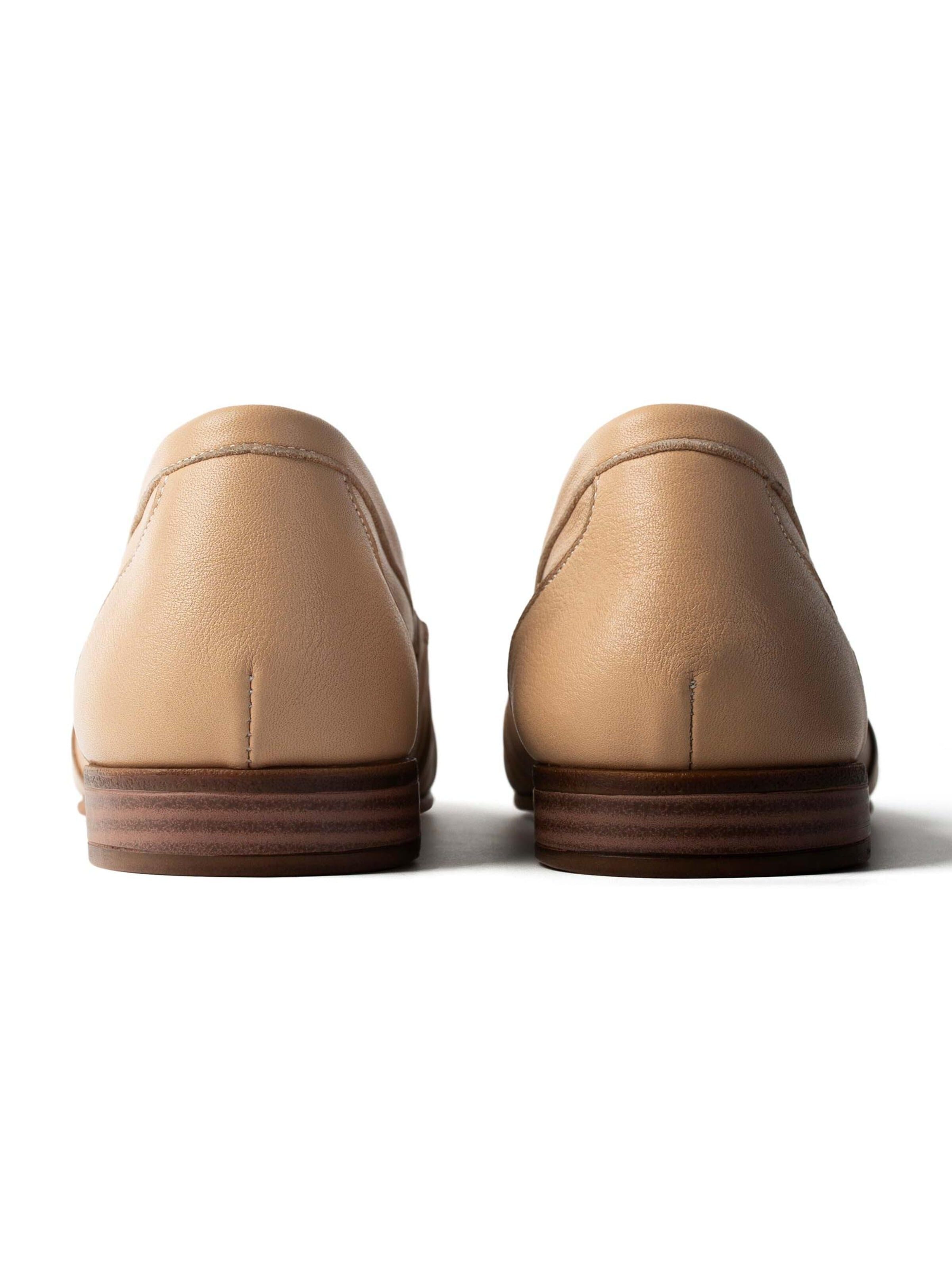 L37 HANDMADE SHOES Moccasin 'WILDFLOWERS IN HER HAIR' in Beige