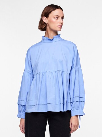 PIECES Blouse 'Dula' in Blue: front