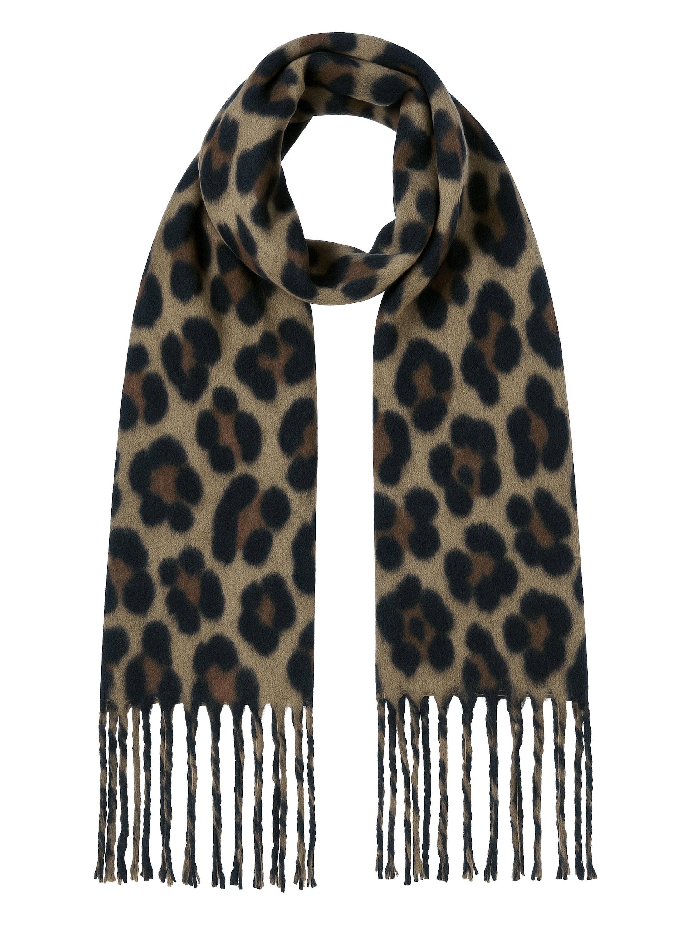 COLLEZIONE ALESSANDRO Scarf 'Leopardo' in Brown: front