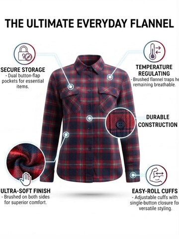 Chemisier 'Comfy regular' Radwa en bleu