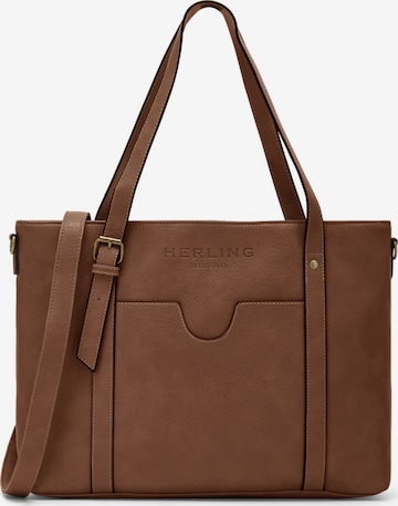 Herling Shopper 'Occam' in Braun: Vorderseite
