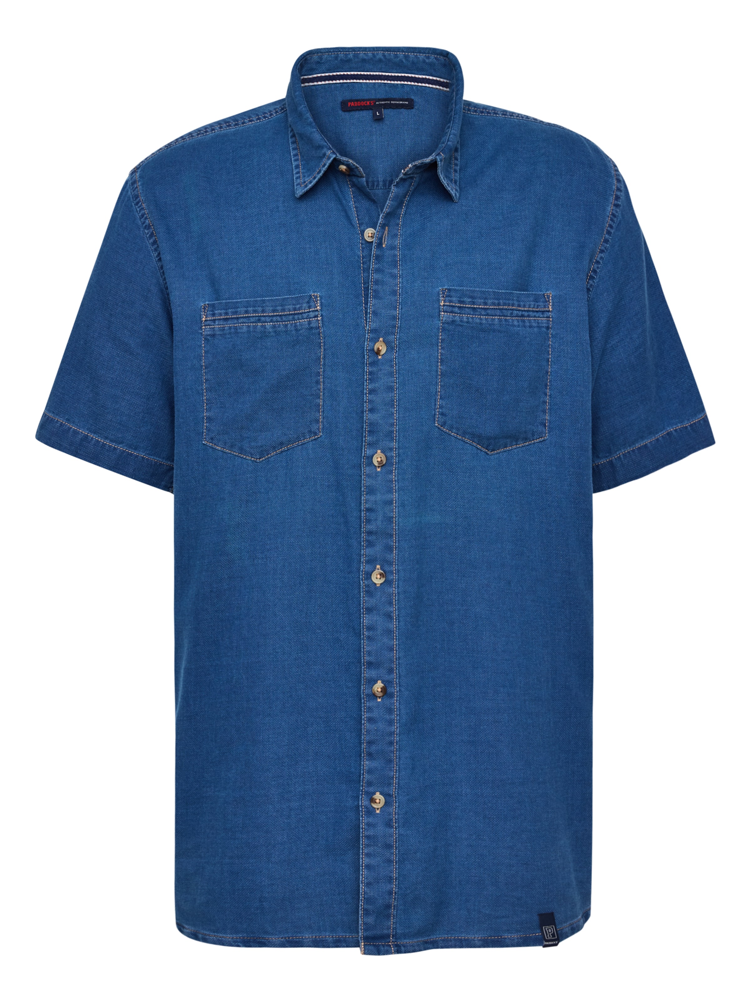 PADDOCKS Regular Fit Hemd in Blau: Vorderseite