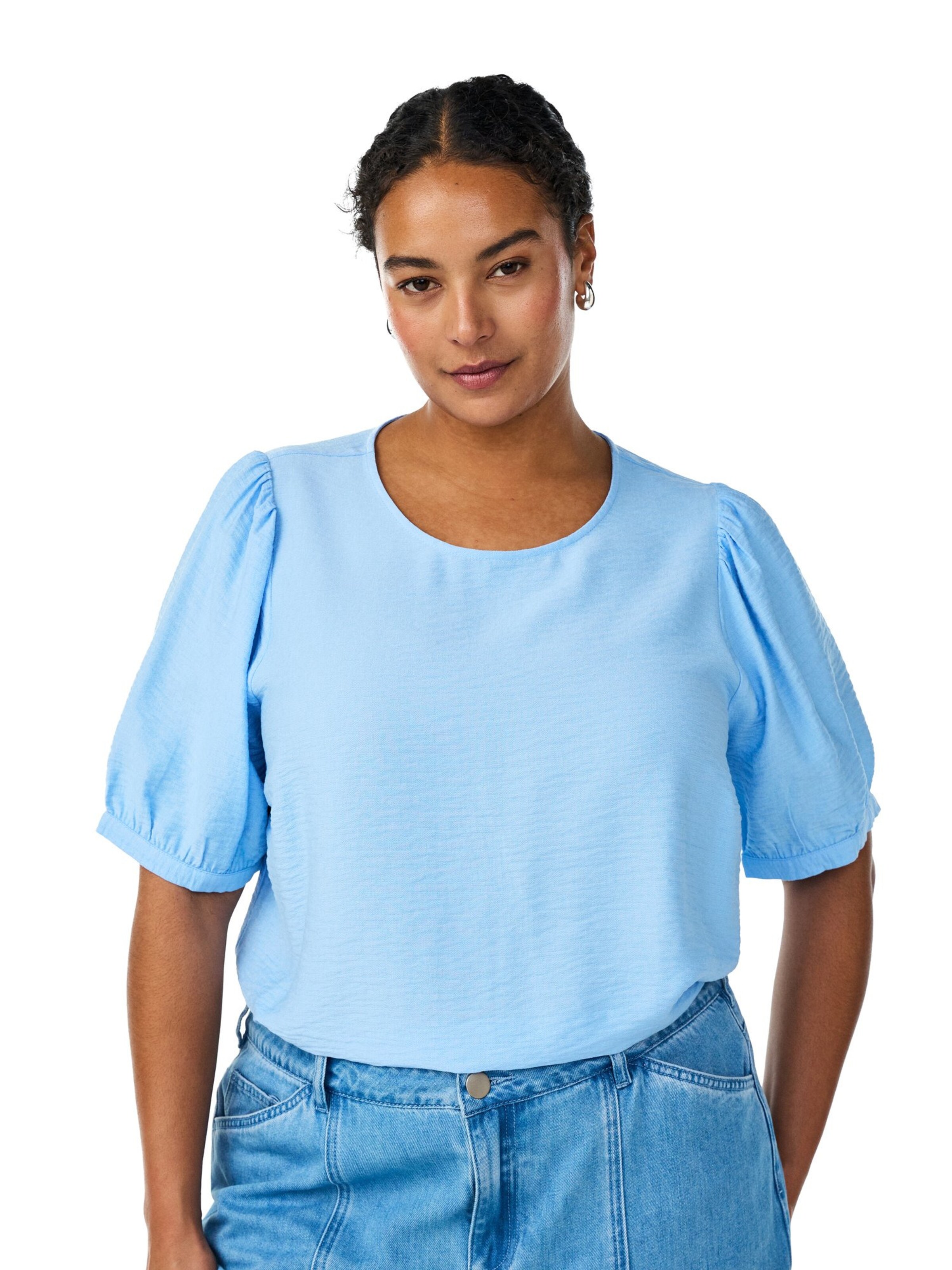 Zizzi - Blusa 'Vvilma' em azul: frente
