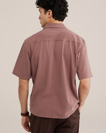 WE Fashion Regular fit Business shirt in Brown