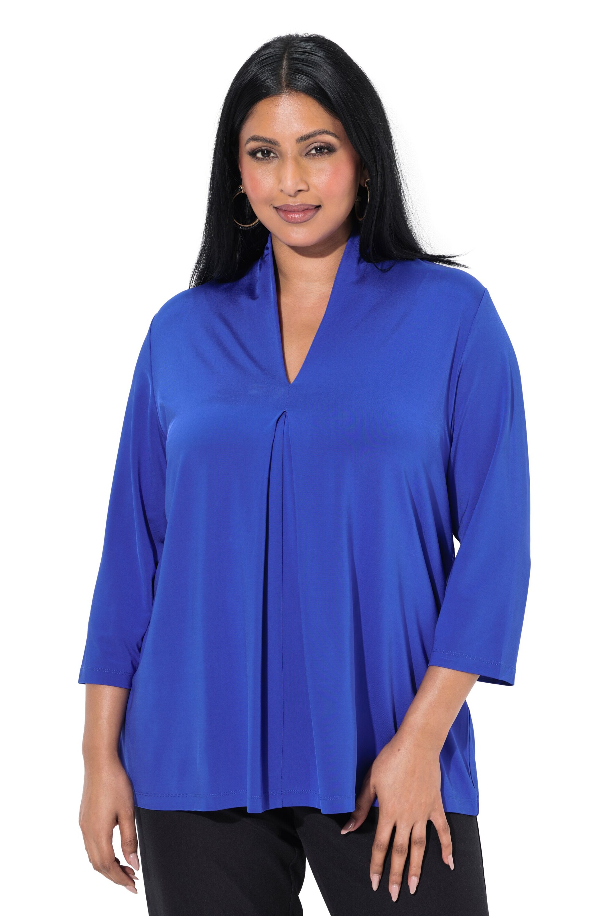 Ulla Popken Bluse in Blau: Vorderseite