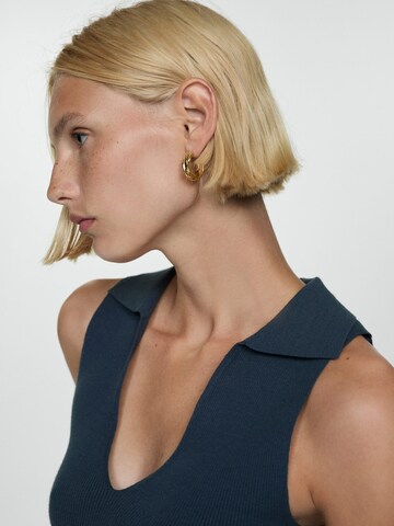 MANGO Vyšívaný top 'MOISO' - Modrá