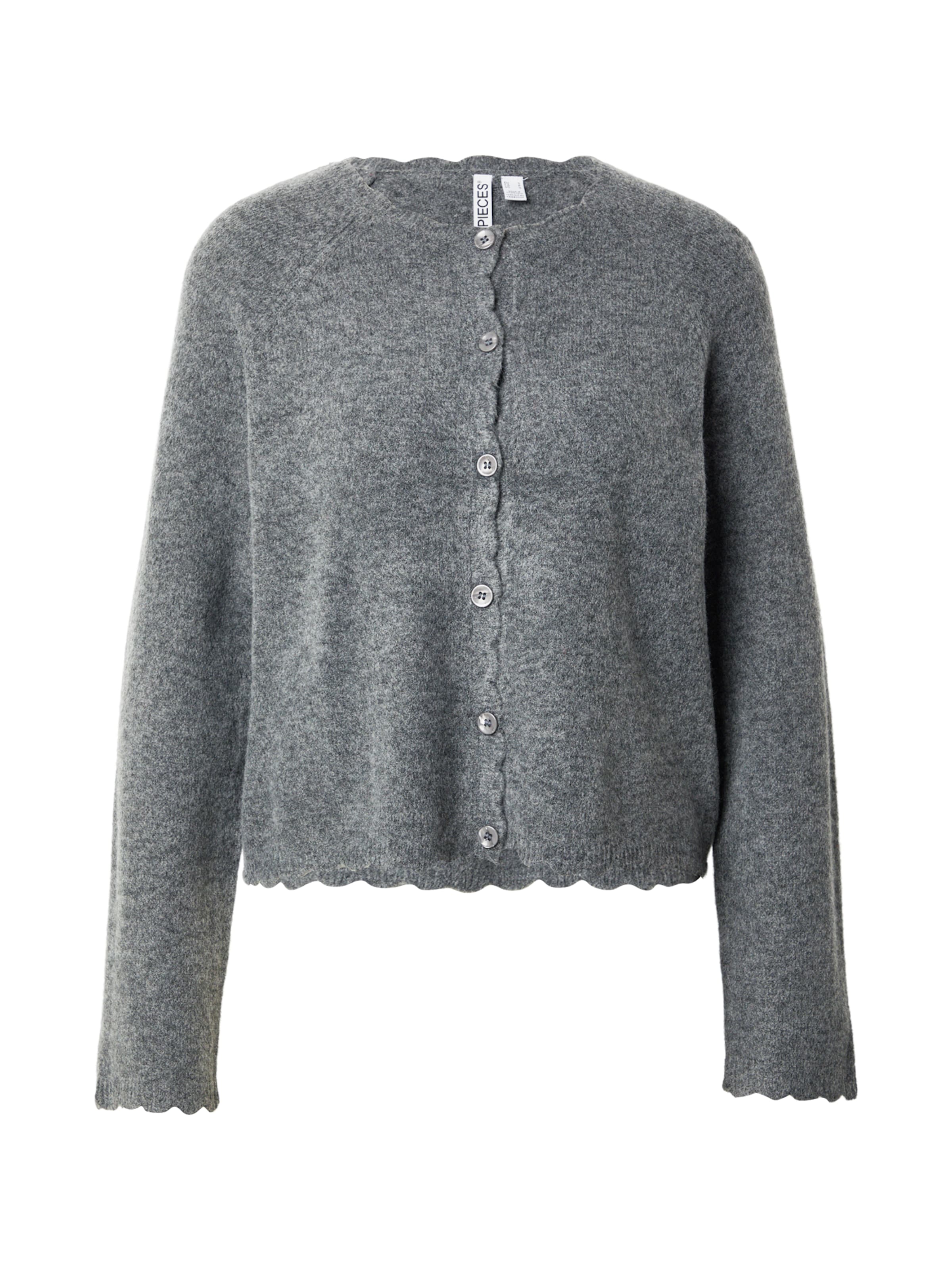 PIECES Πλεκτή ζακέτα 'PCRATH' σε γκρι: μπροστά