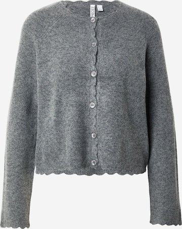 PIECES Strickjacke 'PCRATH' in Grau: Vorderseite