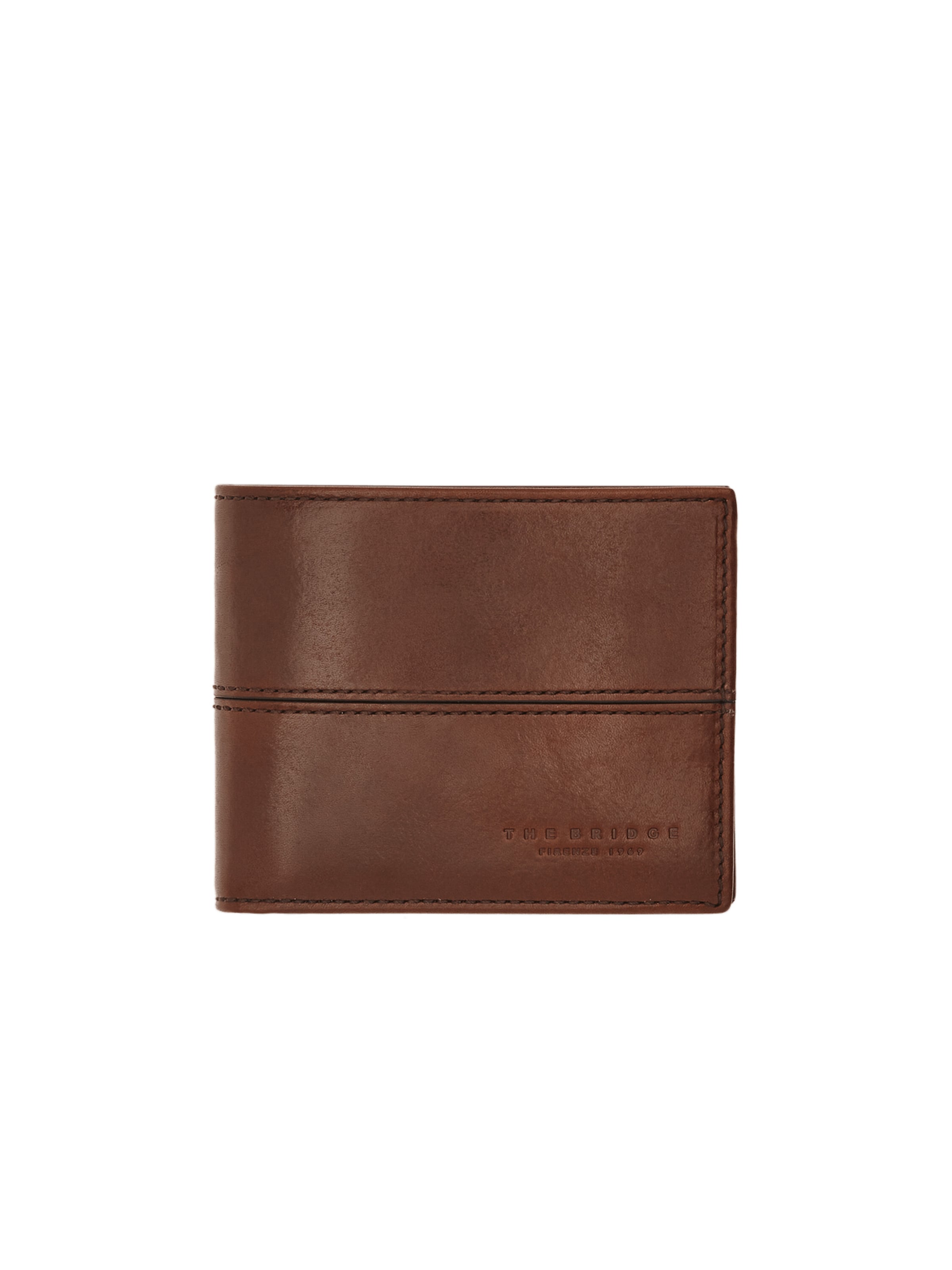 The Bridge Wallet in Brown: front