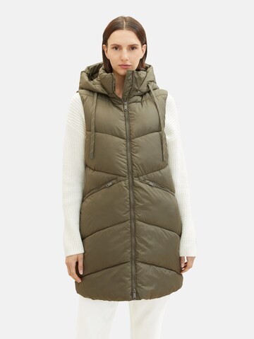 TOM TAILOR Bodywarmer in Groen: voorkant