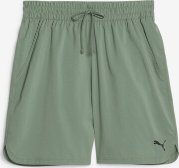 PUMA Regular Workout Pants in Green: front