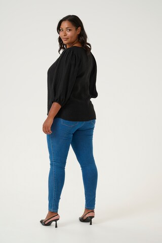 KAFFE CURVE Blouse 'Jane ' in Zwart