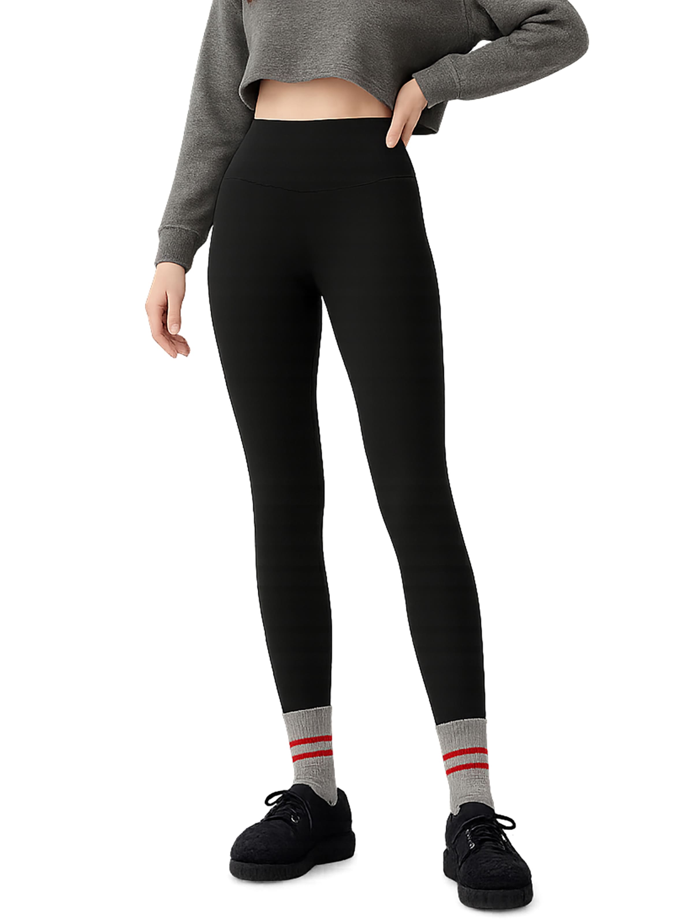 Magicshe Skinny Leggings in Black: front