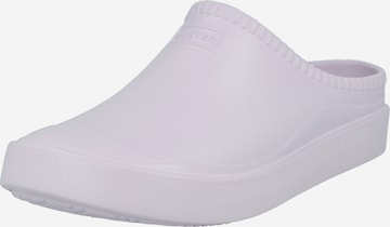 HUNTER Clogs in Purple: front
