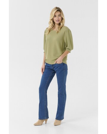 Cream Sweater 'Herrings' in Green