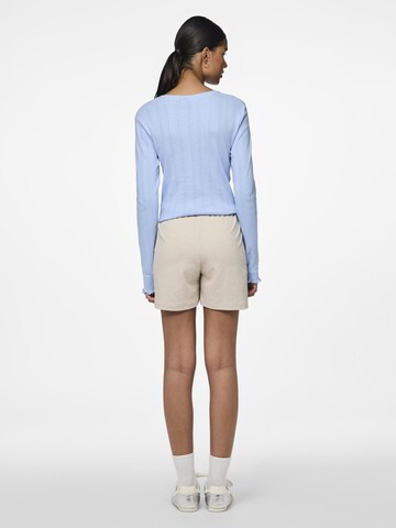 PIECES Regular Broek 'PCBrecca' in Grijs