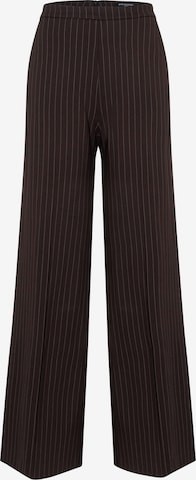 Ana Alcazar Wide Leg Hose ' Eweltis ' in Braun: Vorderseite