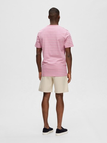 SELECTED HOMME T-Shirt 'ANDY' in Pink