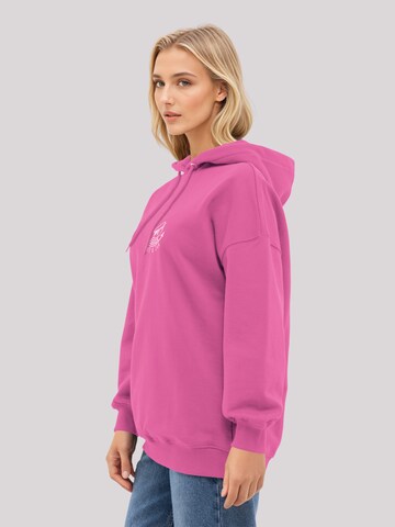 Sweat-shirt 'Knut & Jan Scribble Logo Weiss' F4NT4STIC en rose