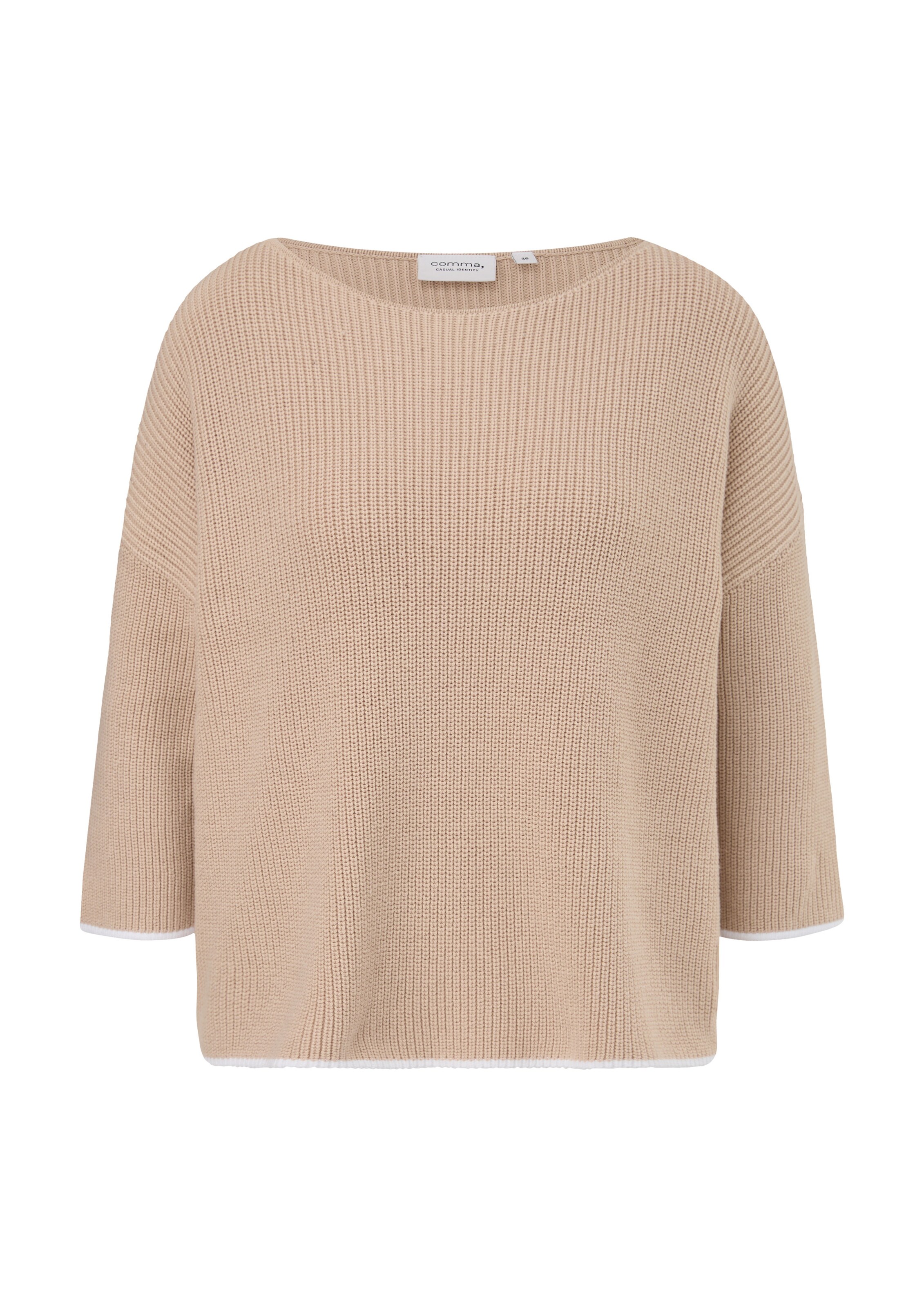 comma casual identity Sweater in Brown: front