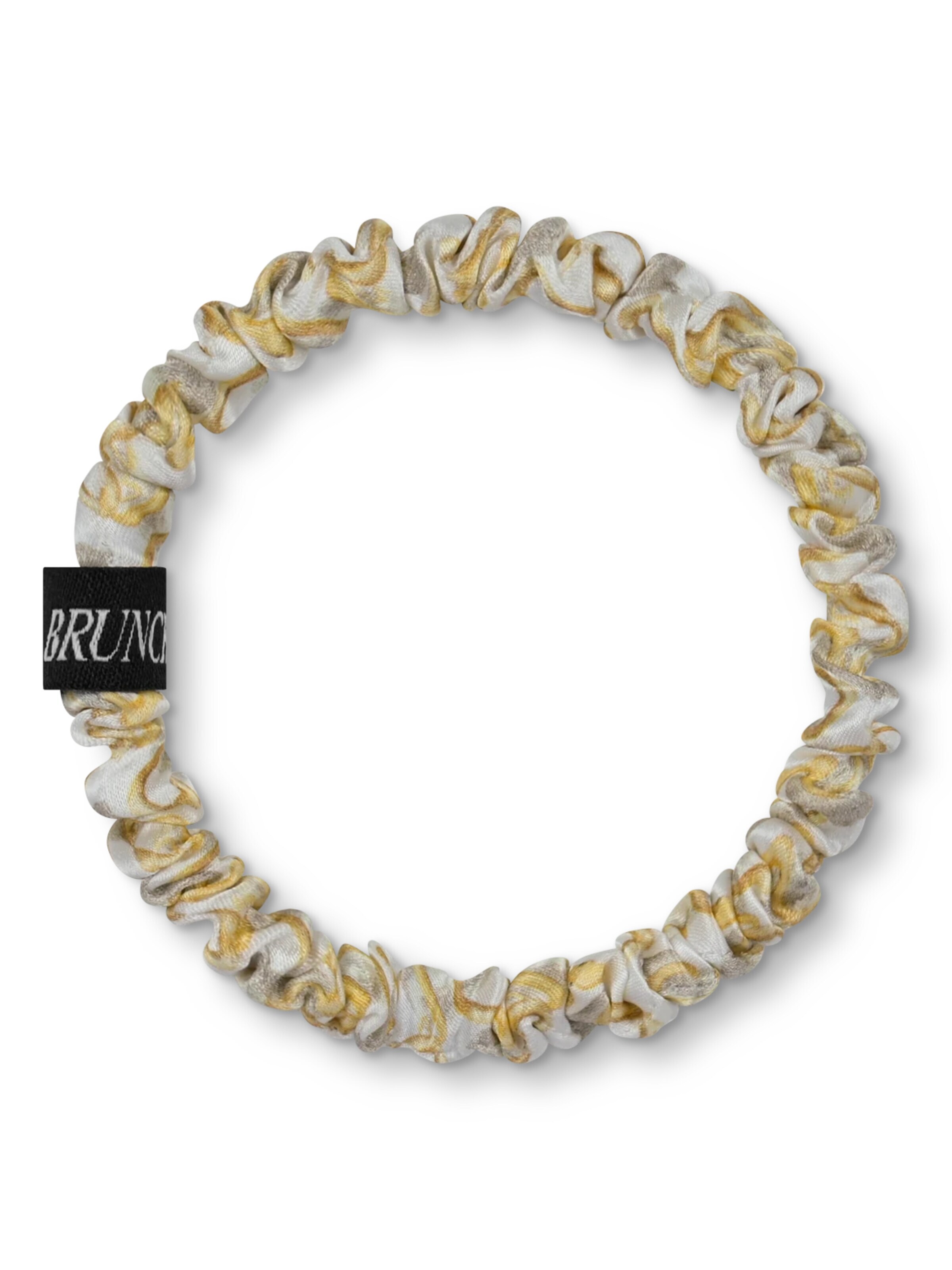 BRUNCHIES® Hårsmykke 'BRUNCHIES® "Snake II" Seiden Scrunchie aus feinster Maulbeerseide für gesunde Haare mit Schlangen-Print nach dem Vorbild von Hermès' i gul: forside