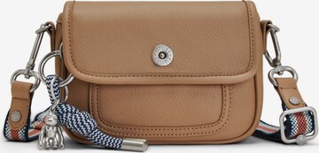 KIPLING - Mala de ombro 'Inaki' em bege: frente