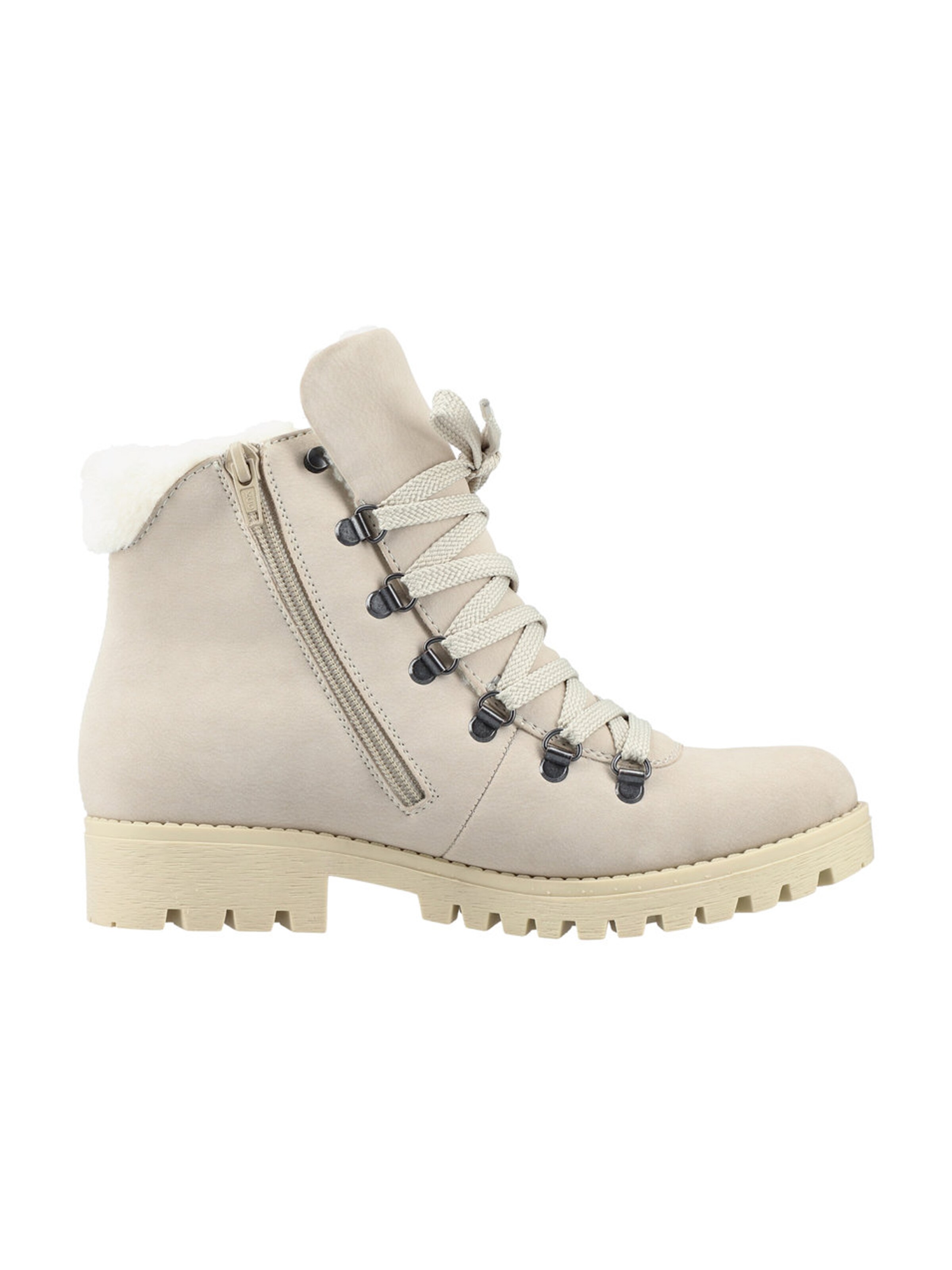 Rieker Šněrovací kozačky – béžová