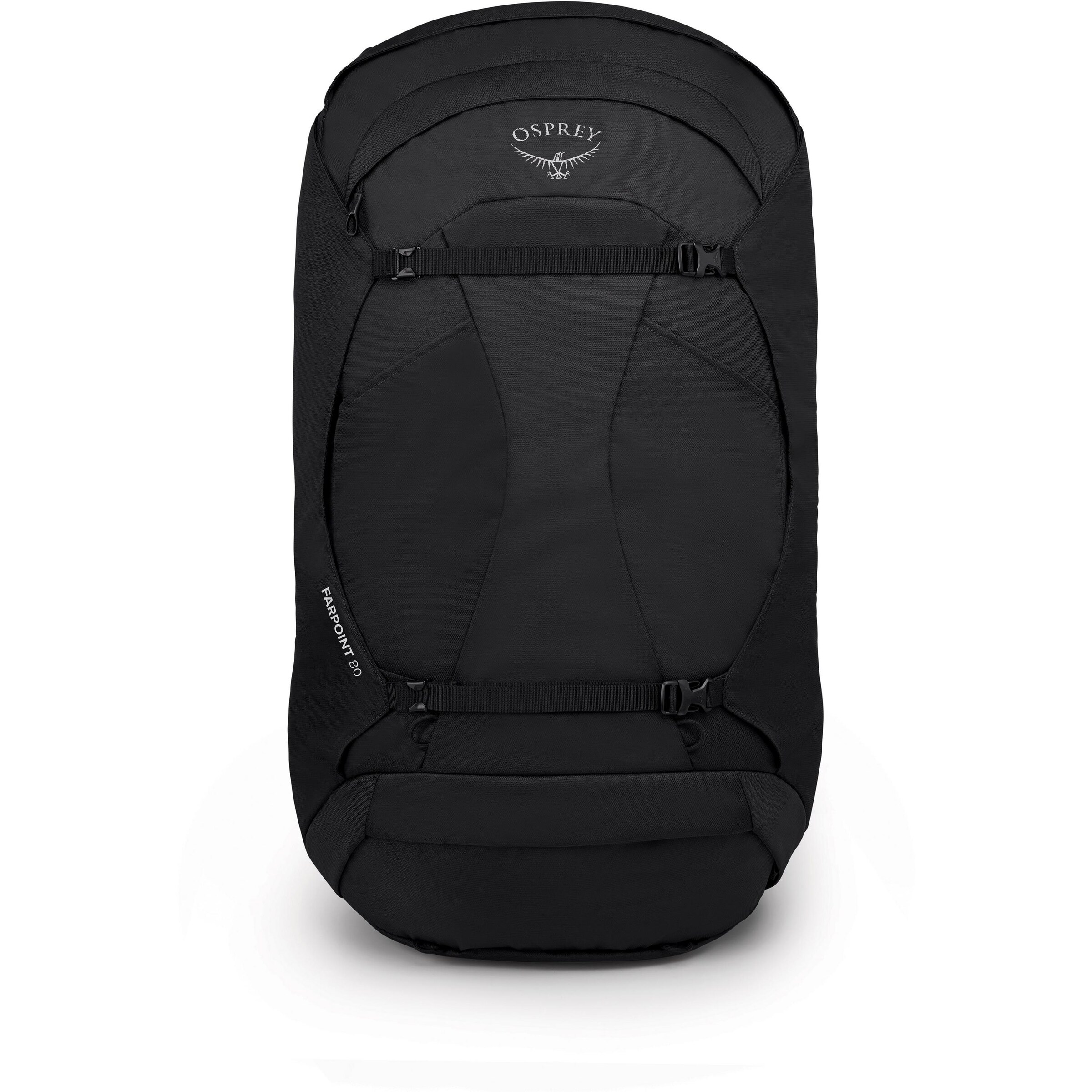 Osprey Rucksack 'Farpoint 80' in Schwarz: Vorderseite