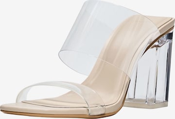 BershkaNatikače s potpeticom - prozirna boja: prednji dio
