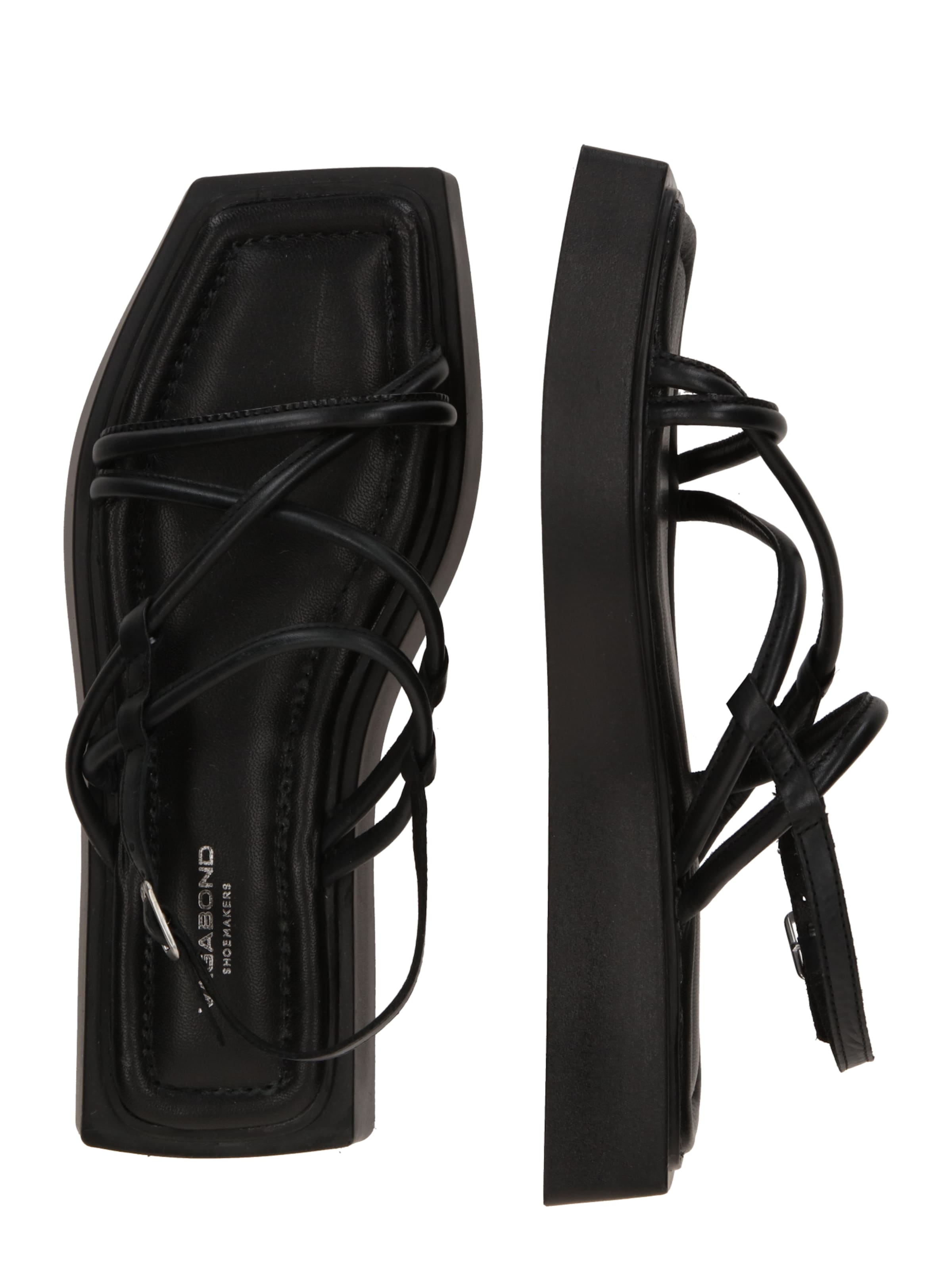 juoda VAGABOND SHOEMAKERS Sandalai 'Evy'