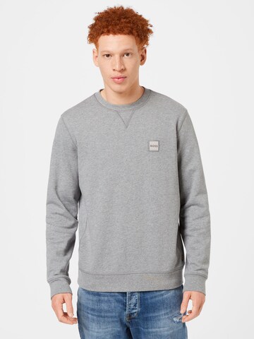 BOSS Orange Sweatshirt 'Westart' in Grijs: voorkant