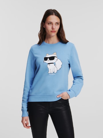 Karl LagerfeldSweater majica 'Choupette' - plava boja: prednji dio